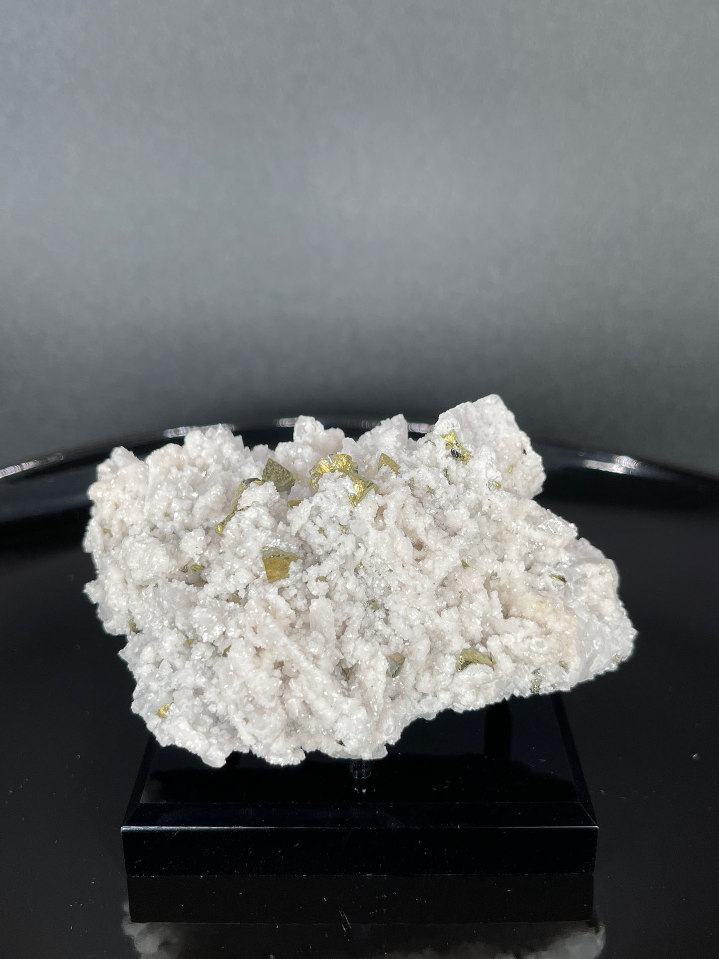 Quartz Cluster With Pyrite And Calcite // UV Reactive
