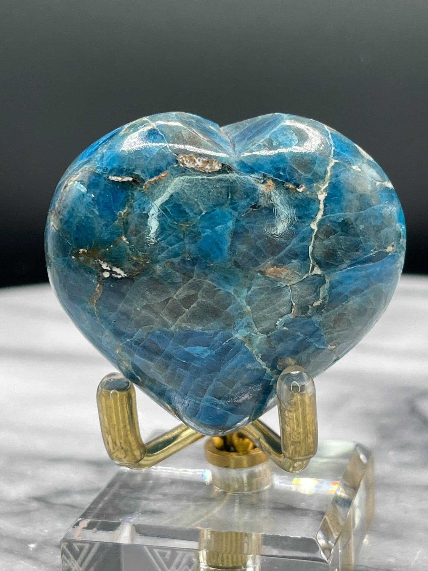 Blue Apatite Heart