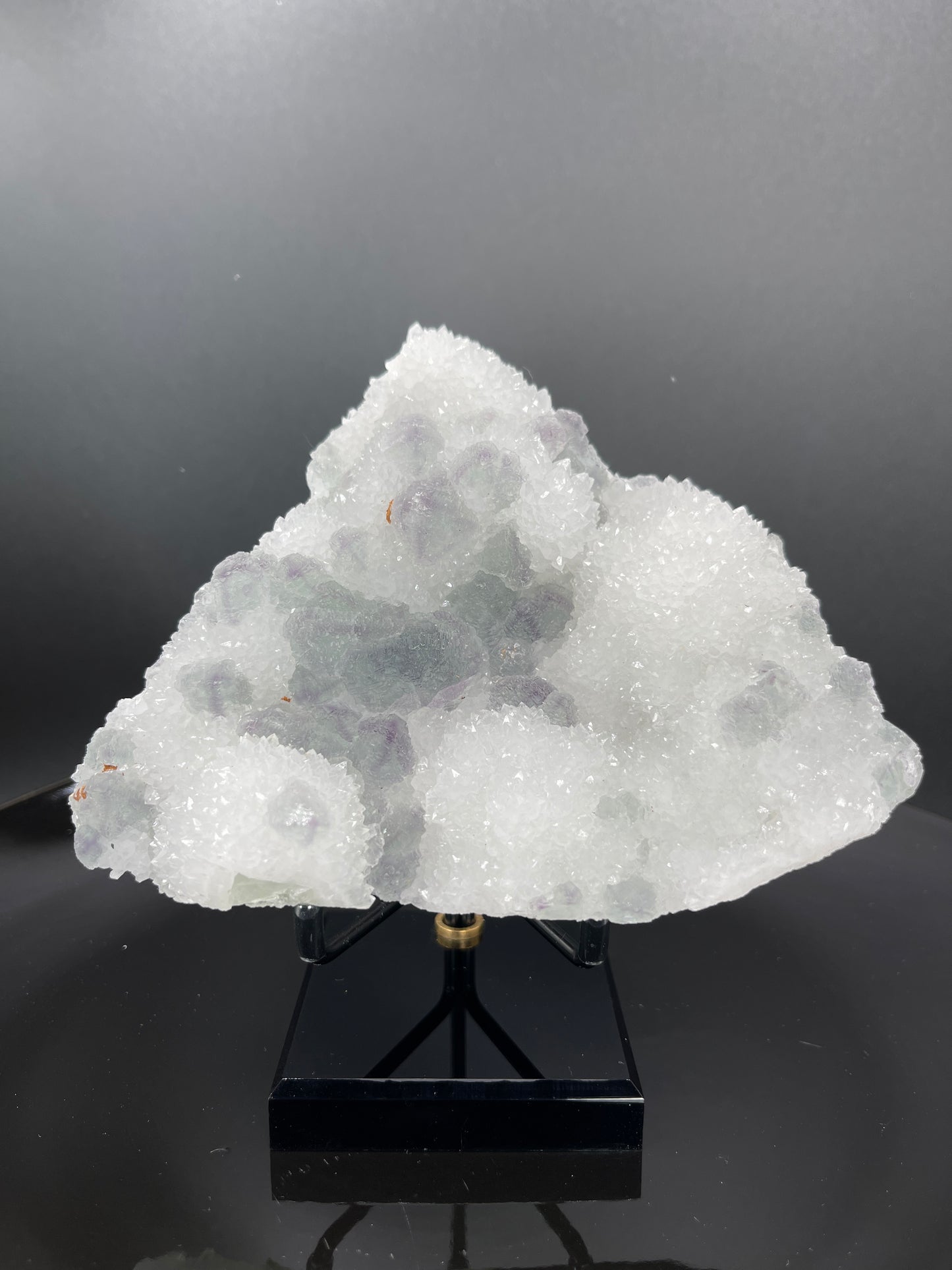 Stepped Octahedral Fluorite On Quartz