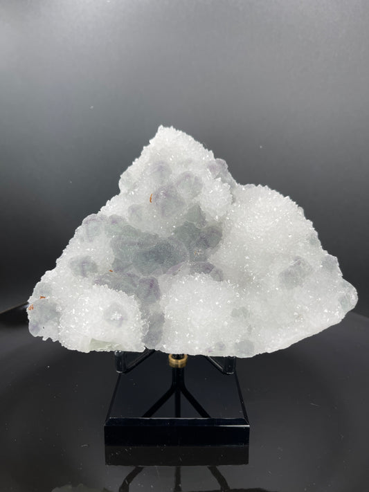 Stepped Octahedral Fluorite On Quartz