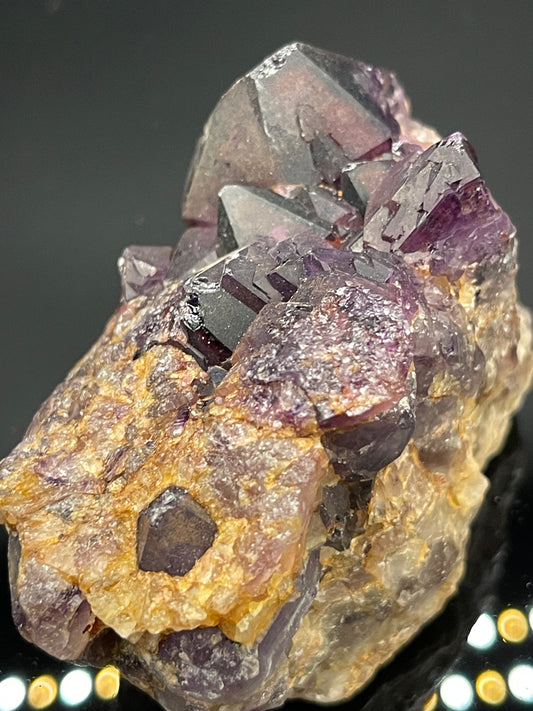 NEW FIND from India. Amethyst with hematite inclusions