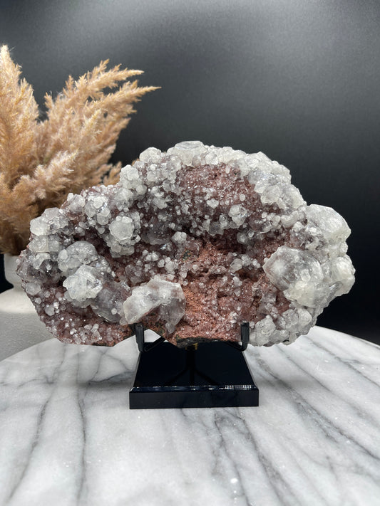 Red Apophyllite Cluster // India