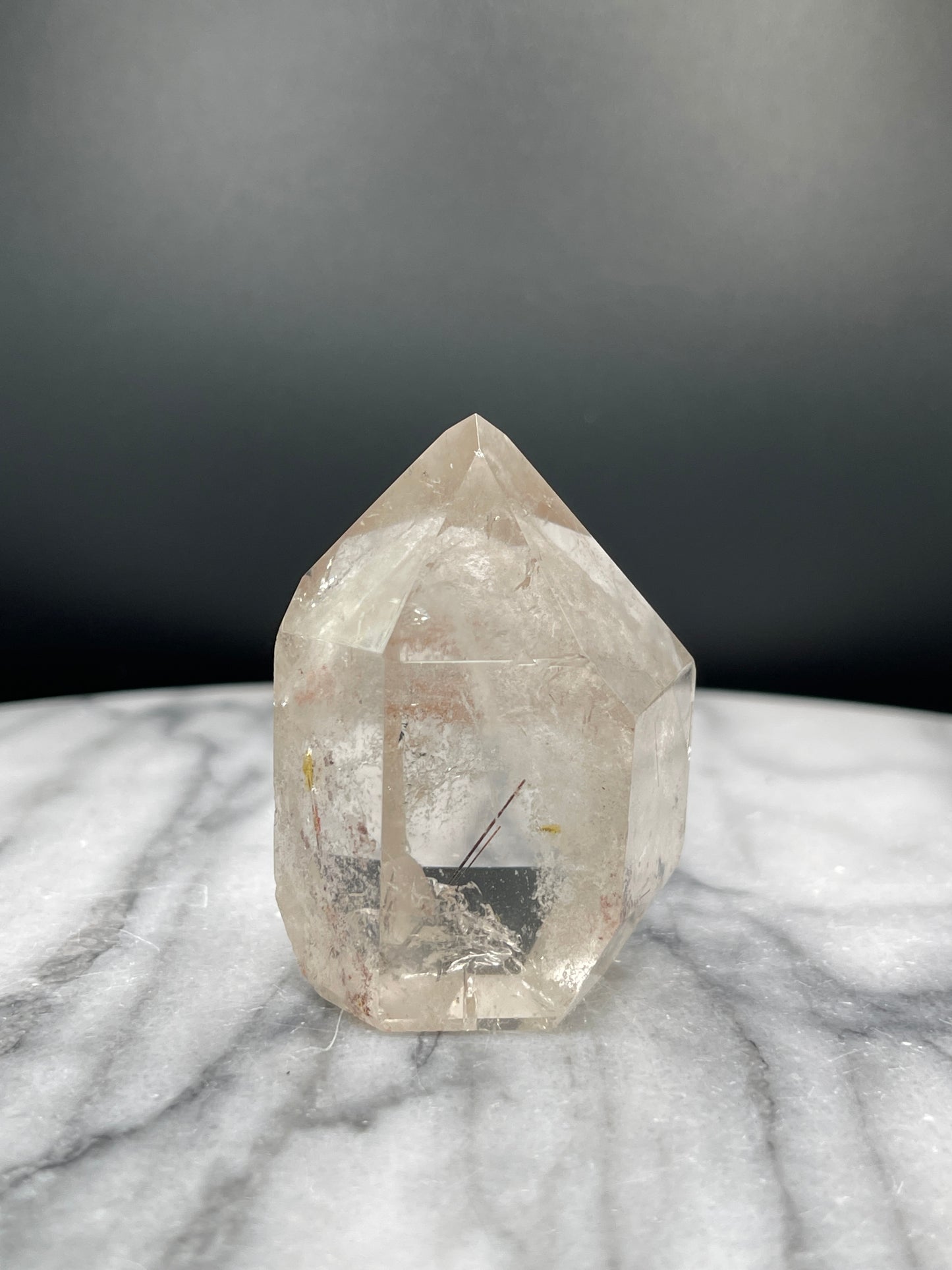 Rutile In Quartz With Phantoms