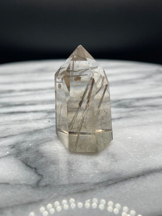 Rutile In Clear Quartz Point